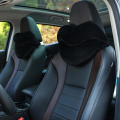 Sexysamba 2 Pack Lip Shaped Car Headrest Pillow Comfortable Soft Head Rest Cushion Kawaii Car Accessories Cute Car Neck & Seat Pillow for Car Driving Travelling Office Home Decor - Black Lip Pillows