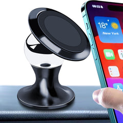 Magnets Phone for Holder Car【Strong Magnet】Metal Car Dashboard Phone Holder【360°】For Men and WomenCar Phone Holder Mount Accessories Compatible with iPad iPhone 16 Pro 15 14 13 12Samsung(black)