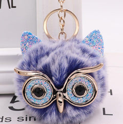 Grit Cat Owl Plush Keychain for Car Accessories