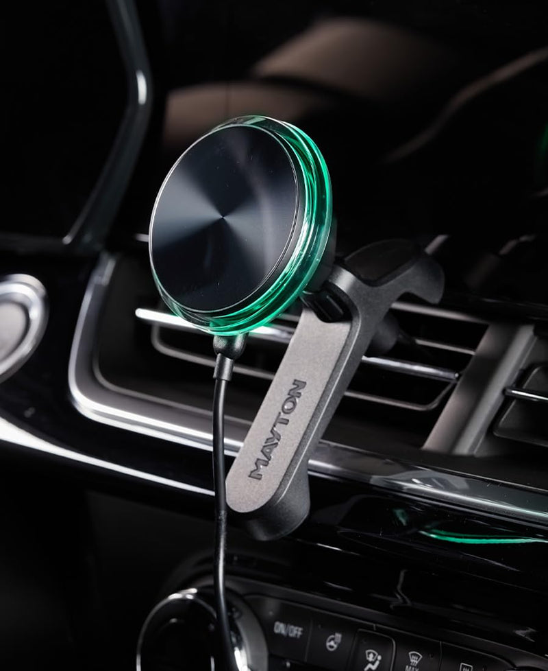 MAYTON MagSafe Car Mount Phone Mount in a car with MagSafe Charger car Mount Charger for MagSafe MagSafe Car Accessories (MagSafe Mount)