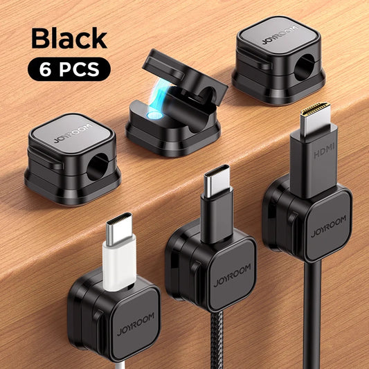 Magnetic Cable Clips Cable Smooth Adjustable Cord Holder under Desk Cable Management Wire Keeper Cable Organizer Holder